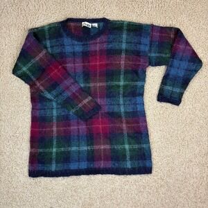 VINTAGE Paul Harris Design Plaid Mohair Blend Sweater Mens Sz Large EUC‎